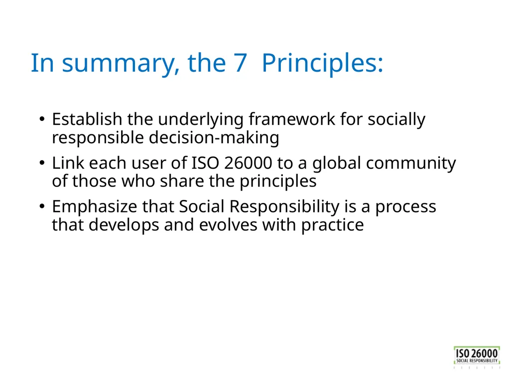 ISO 26000 Basic training material Published by ISO - slide 24 of 59