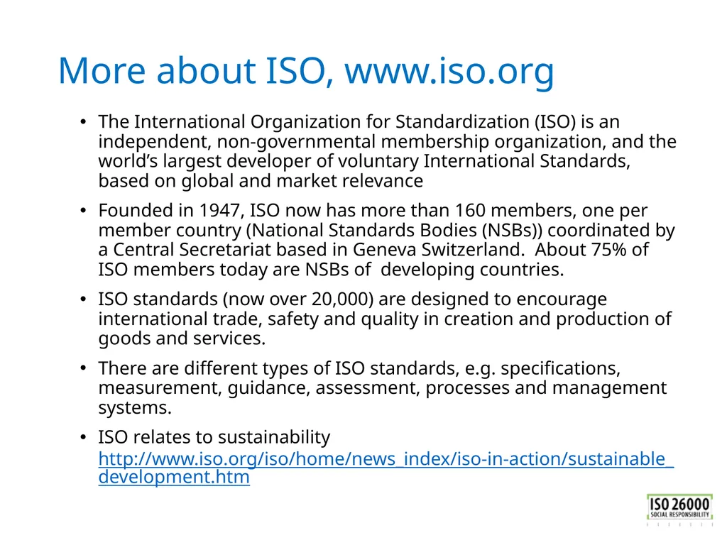 ISO 26000 Basic training material Published by ISO - slide 56 of 59