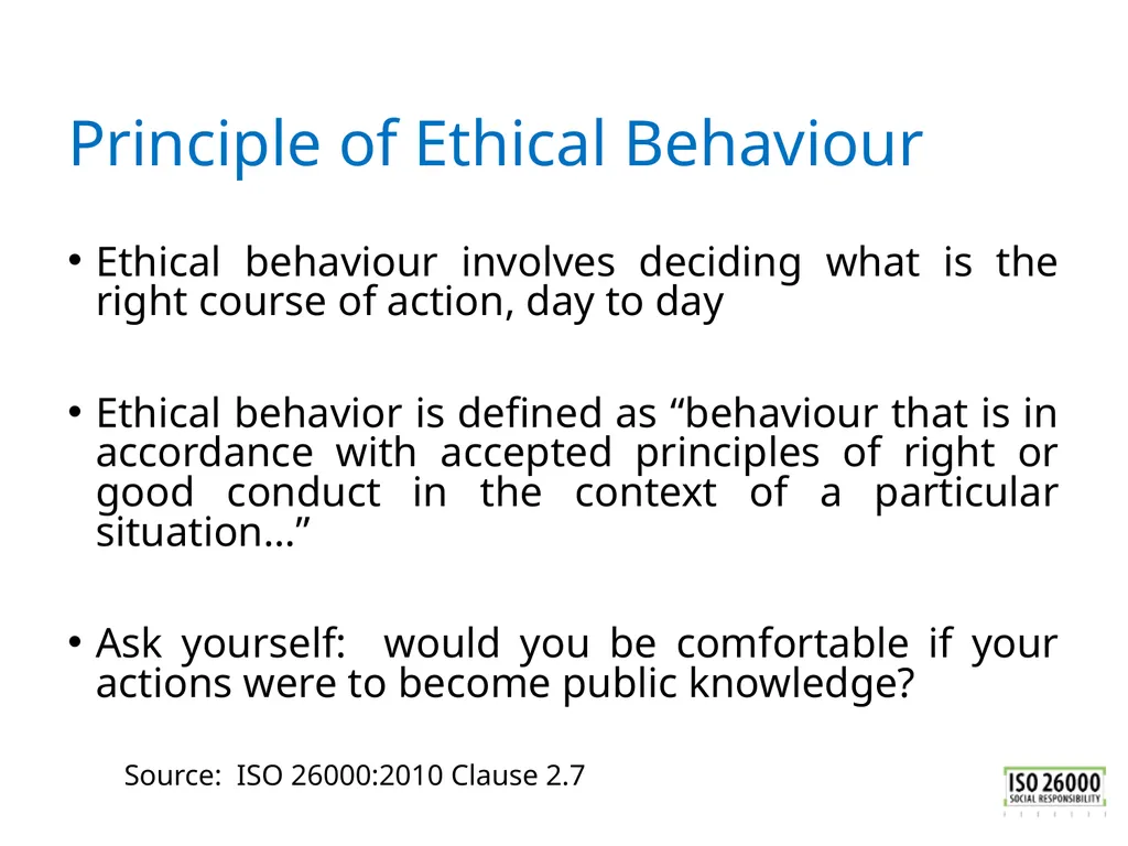 ISO 26000 Basic training material Published by ISO - slide 19 of 59