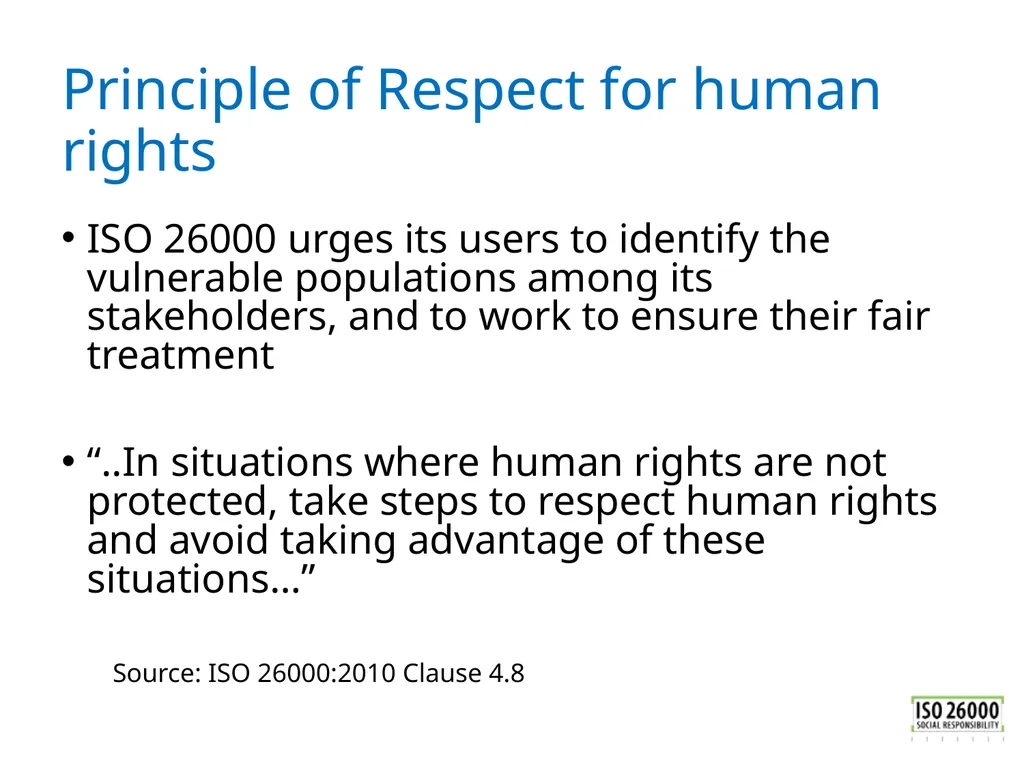 ISO 26000 Basic training material Published by ISO - slide 23 of 59