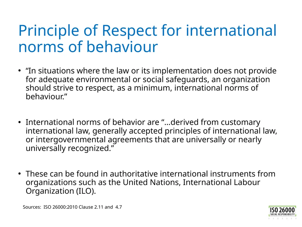 ISO 26000 Basic training material Published by ISO - slide 22 of 59