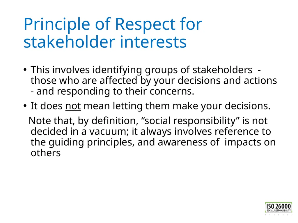 ISO 26000 Basic training material Published by ISO - slide 20 of 59