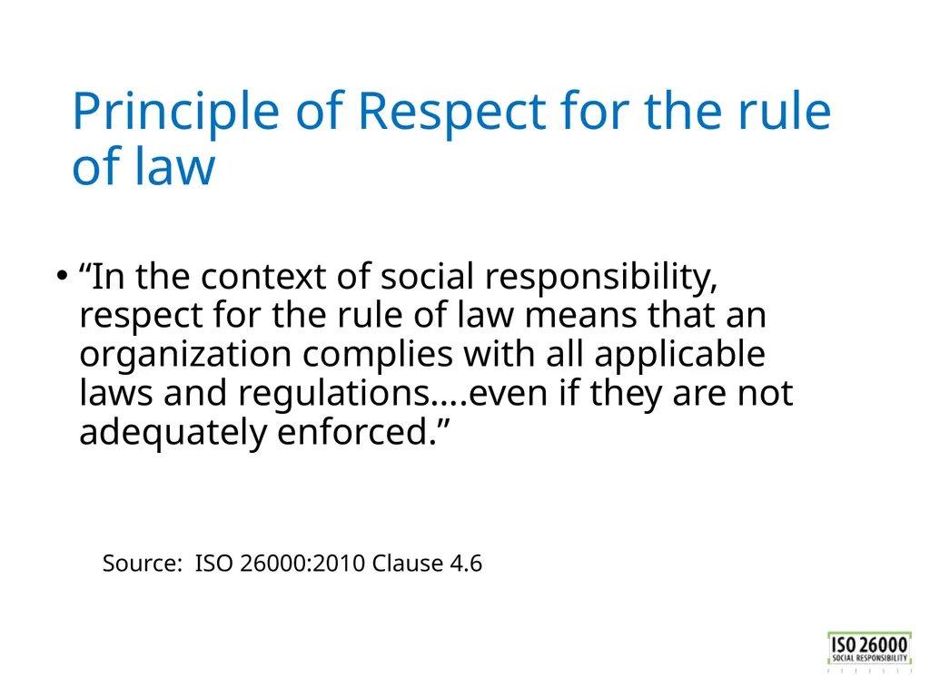 ISO 26000 Basic training material Published by ISO - slide 21 of 59