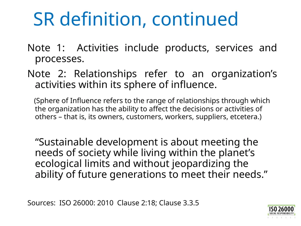ISO 26000 Basic training material Published by ISO - slide 9 of 59