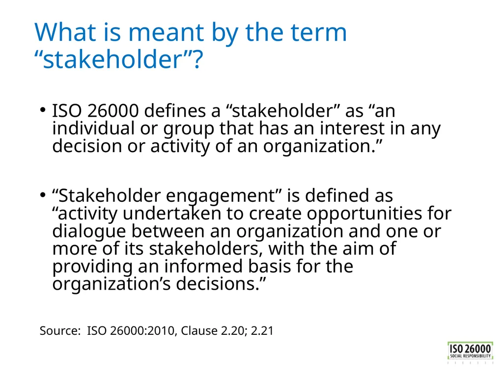 ISO 26000 Basic training material Published by ISO - slide 36 of 59