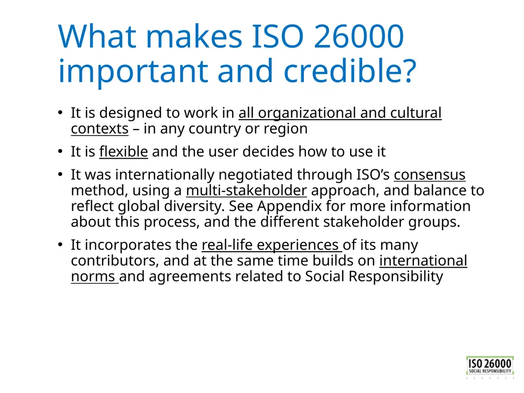 ISO 26000 Basic training material Published by ISO - slide 6 of 59