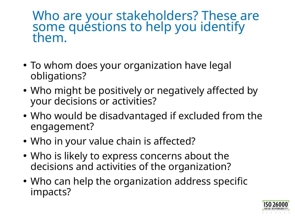 ISO 26000 Basic training material Published by ISO - slide 44 of 59