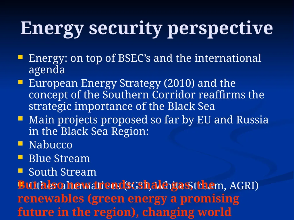 The Black Sea Economic Cooperation (BSEC): 20 - slide 10 of 29