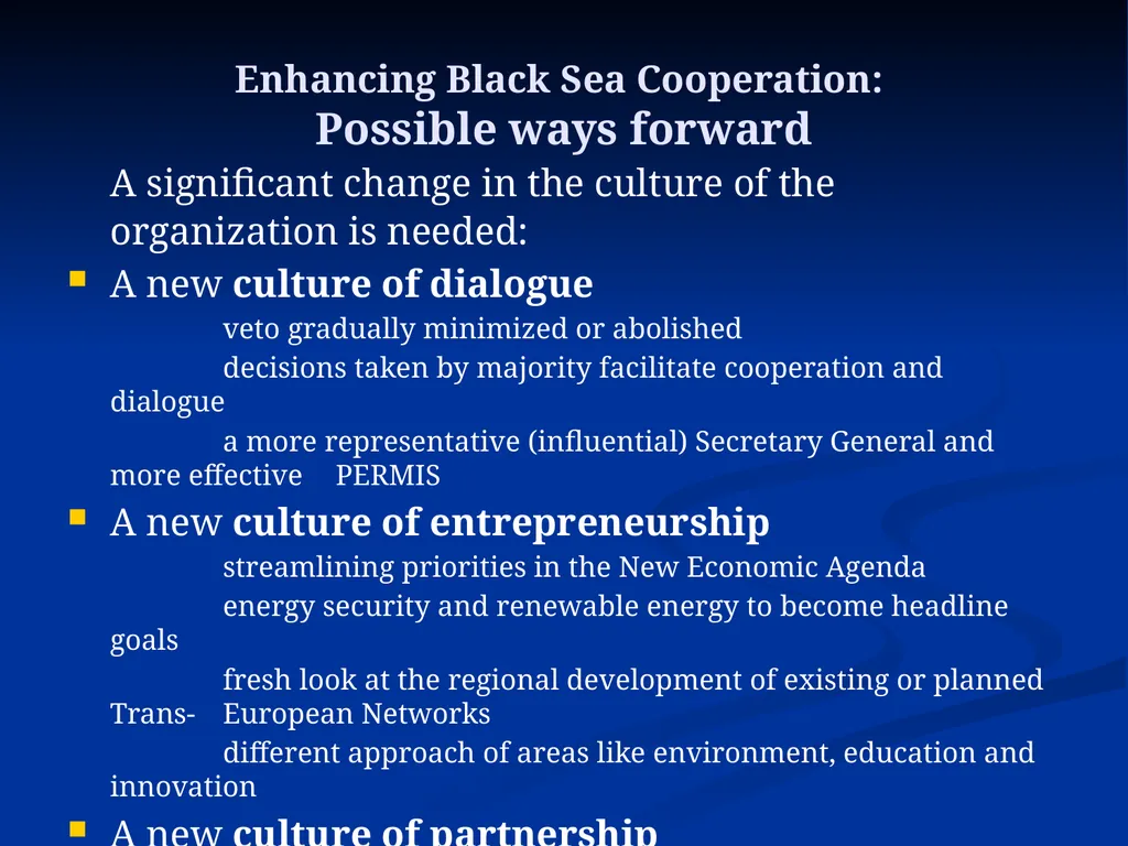 The Black Sea Economic Cooperation (BSEC): 20 - slide 26 of 29