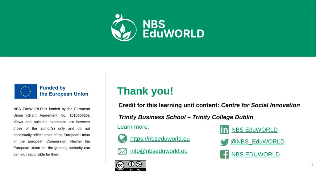 Steps to NBS Workshop II - Delivery with - slide 15 of 15