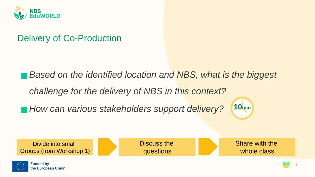 Steps to NBS Workshop II - Delivery with - slide 8 of 15