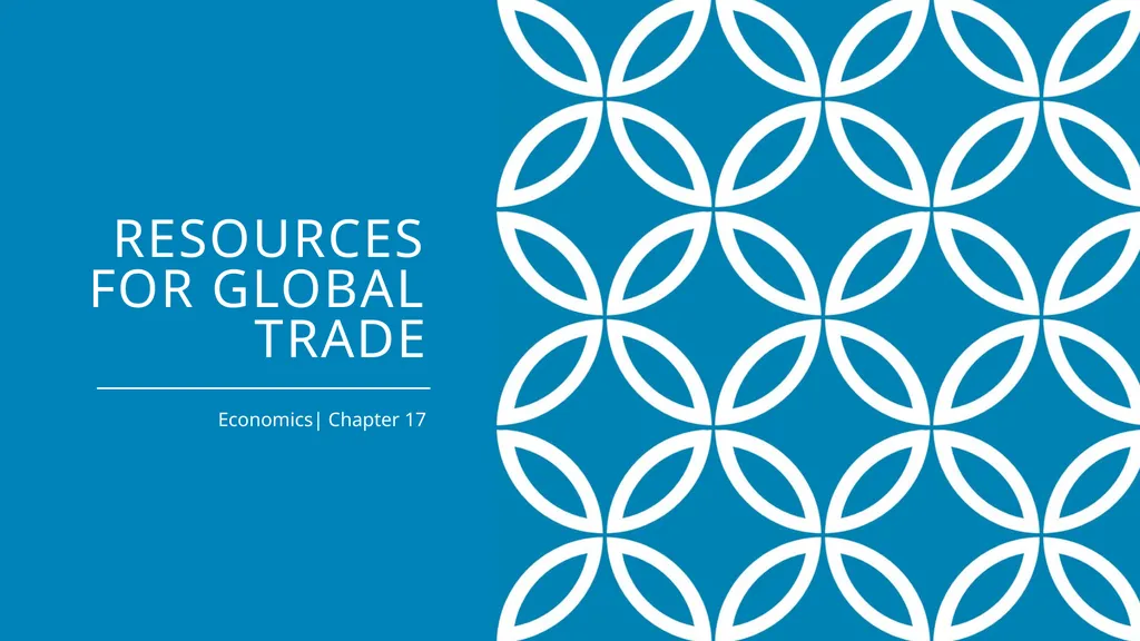 Resources for Global Trade Economics| Chapter 17