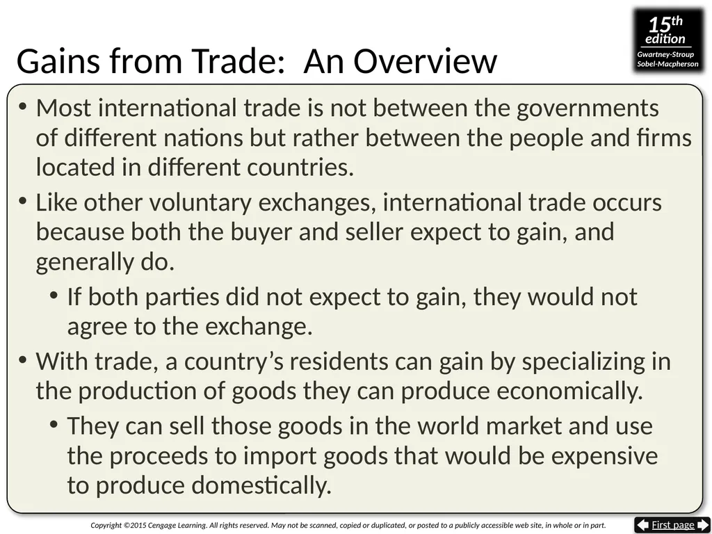 Gaining From International Trade The Trade Sector - slide 6 of 44