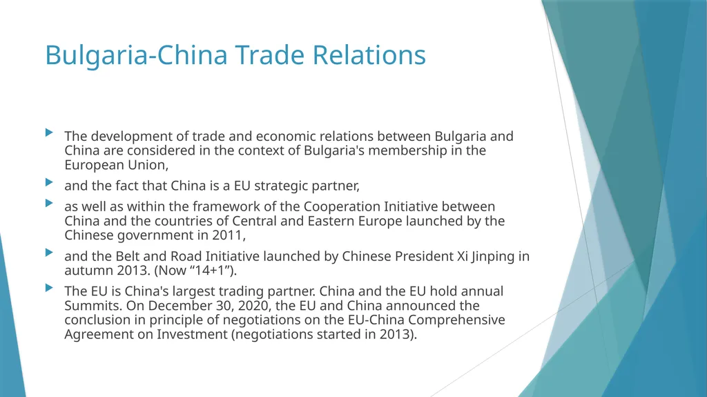 Trade relations between Bulgaria and China - slide 2 of 10