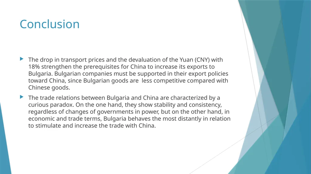 Trade relations between Bulgaria and China - slide 10 of 10
