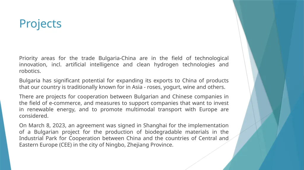 Trade relations between Bulgaria and China - slide 9 of 10