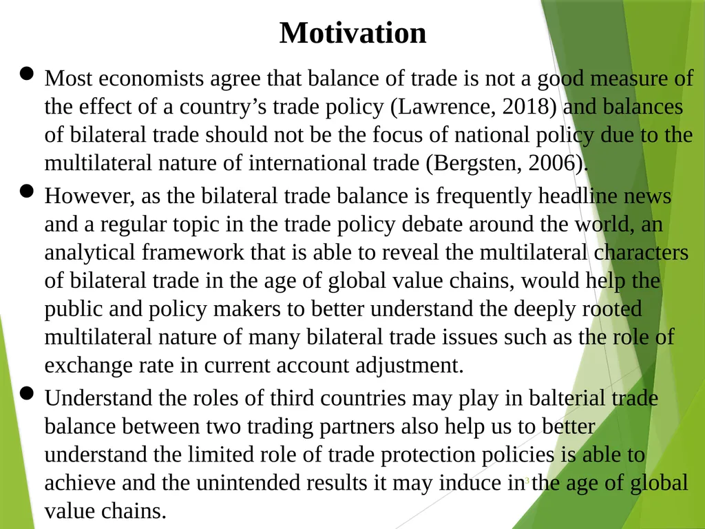 The multilateral nature of balterial trade in the - slide 3 of 48