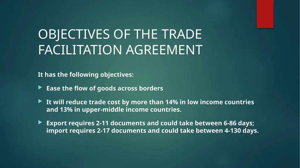 STRENTHENING INSITUTIONAL CAPACITY FOR TRADE - slide 8 of 28
