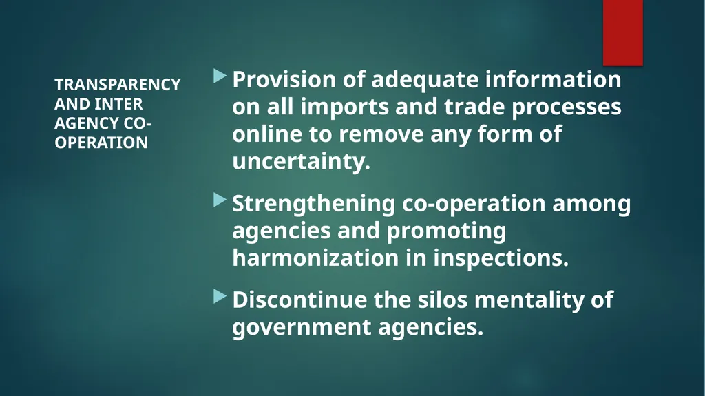 STRENTHENING INSITUTIONAL CAPACITY FOR TRADE - slide 13 of 28