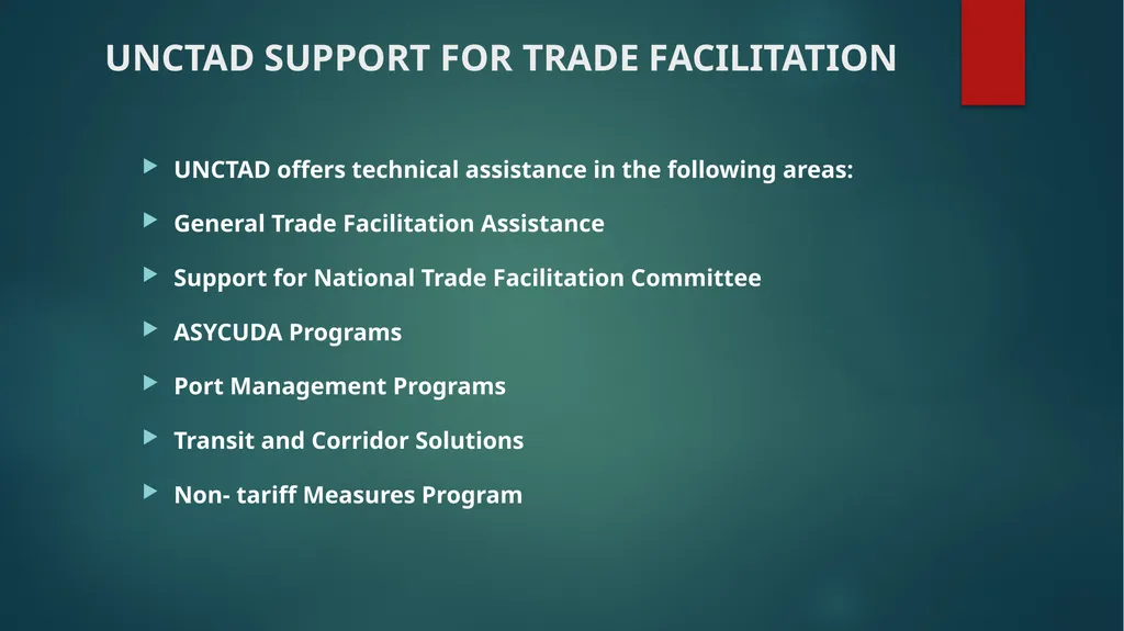 STRENTHENING INSITUTIONAL CAPACITY FOR TRADE - slide 15 of 28