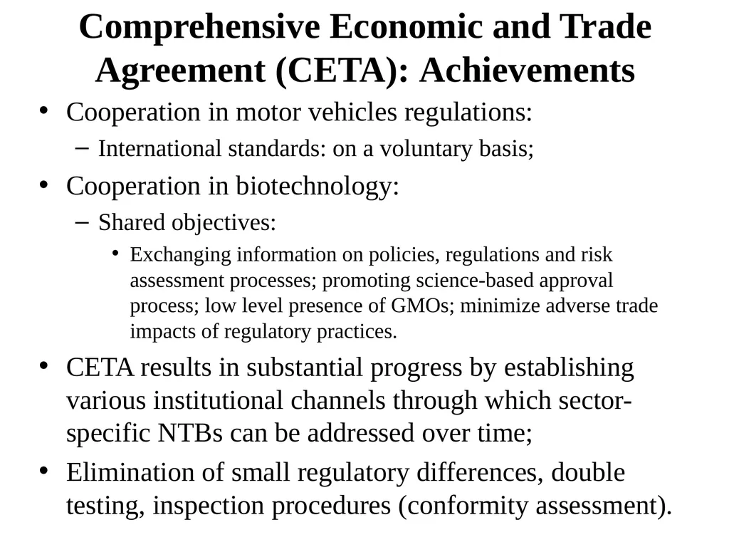 EU Trade Policy EU-Canada relations - slide 31 of 32