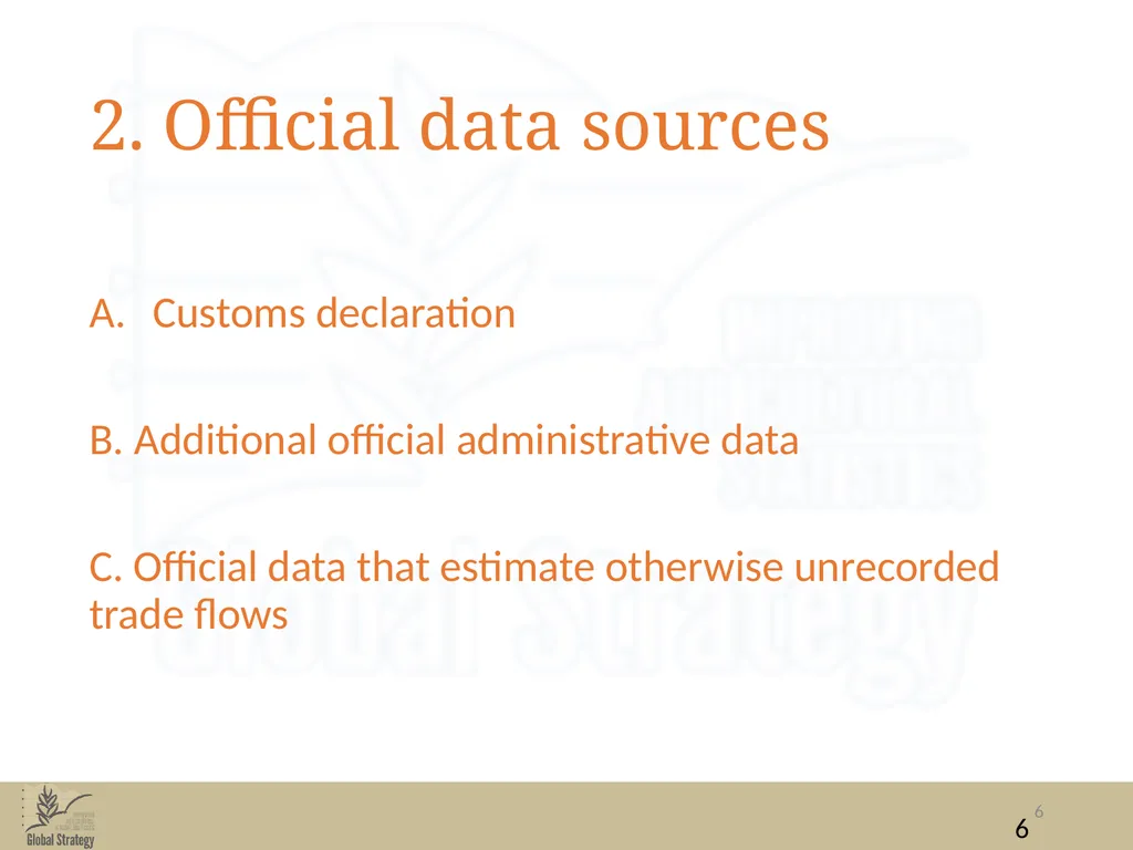 Food Balance Sheets Trade: import and export - slide 6 of 19