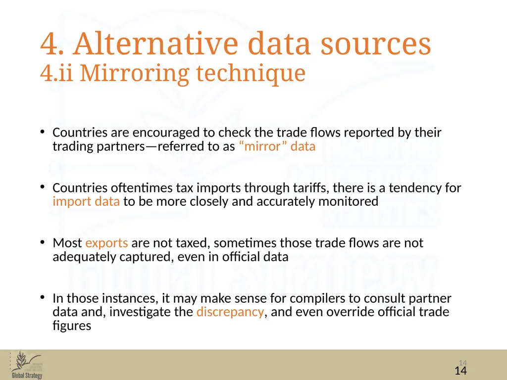 Food Balance Sheets Trade: import and export - slide 14 of 19