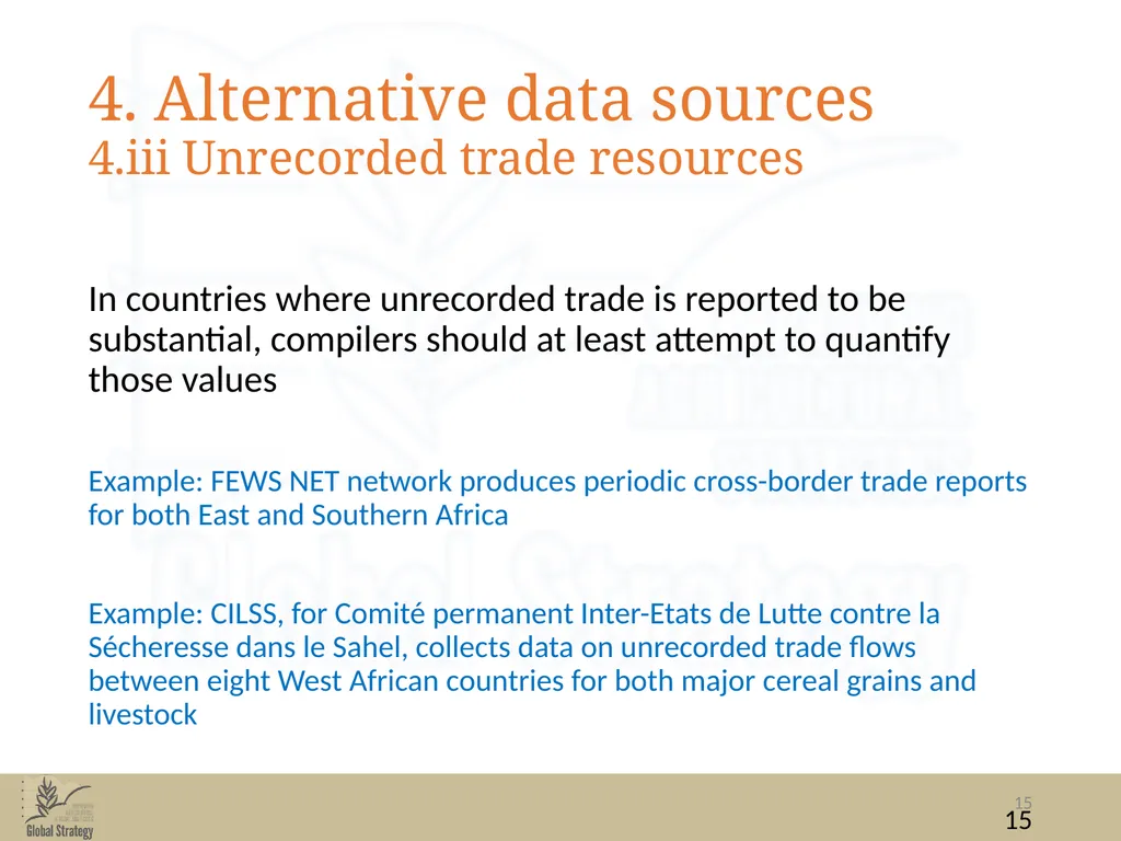 Food Balance Sheets Trade: import and export - slide 15 of 19