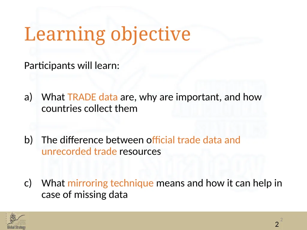 Food Balance Sheets Trade: import and export - slide 2 of 19