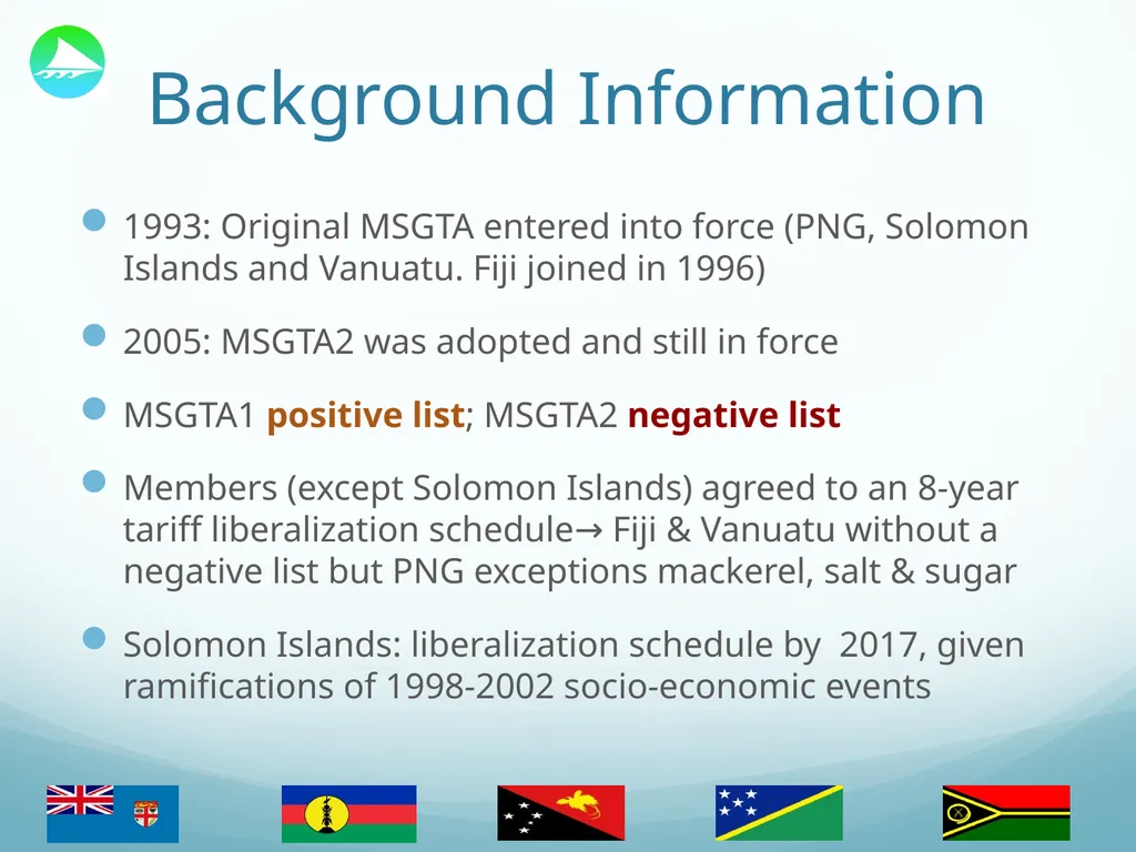 The Melanesian Spearhead Group (MSG) Trade - slide 4 of 17