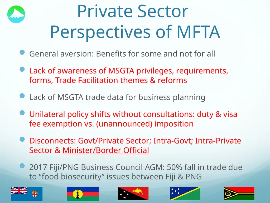 The Melanesian Spearhead Group (MSG) Trade - slide 14 of 17