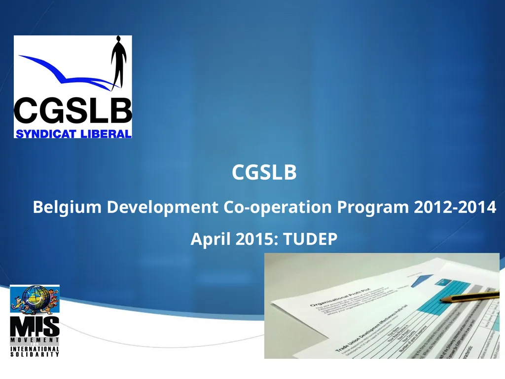 CGSLB Belgium Development Co-operation Program
