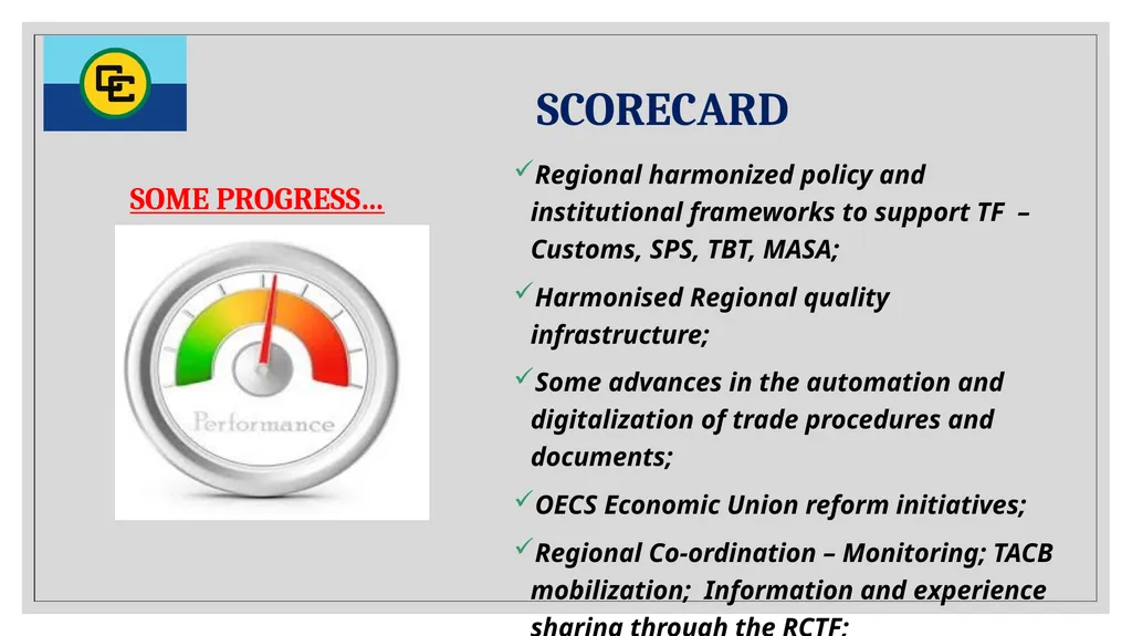 Progress and Challenges of Trade Facilitation in - slide 16 of 18