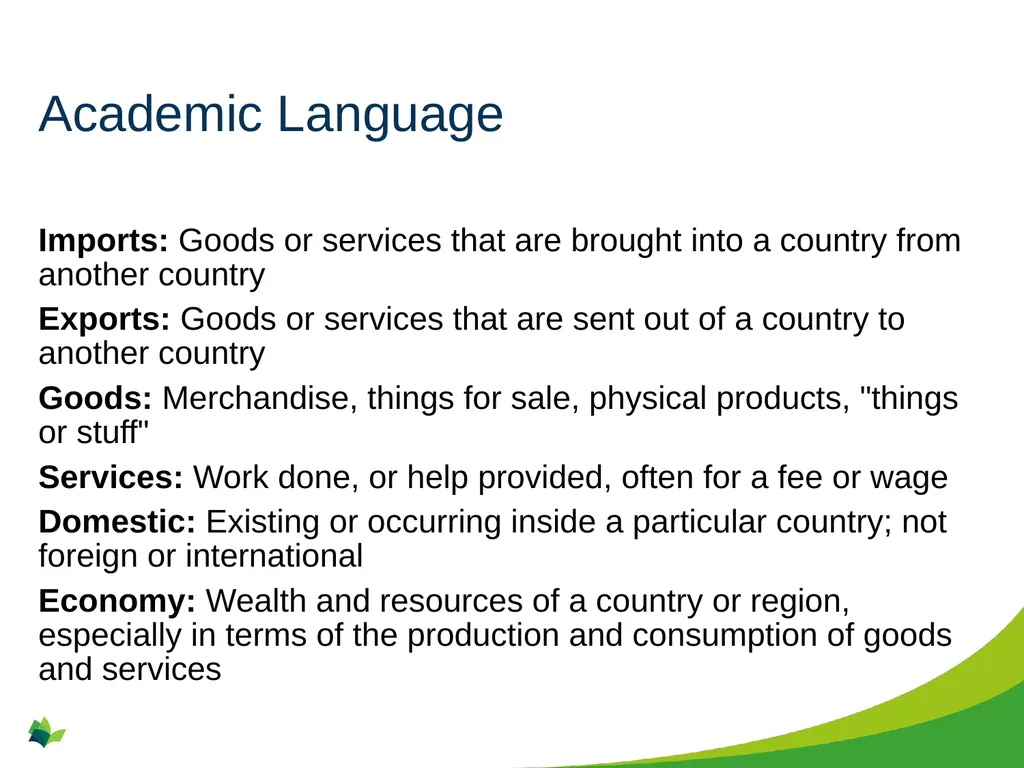 International Trade Grade 10+ A Special Note for - slide 5 of 15