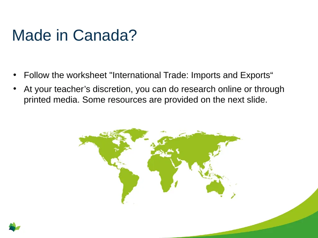 International Trade Grade 10+ A Special Note for - slide 12 of 15