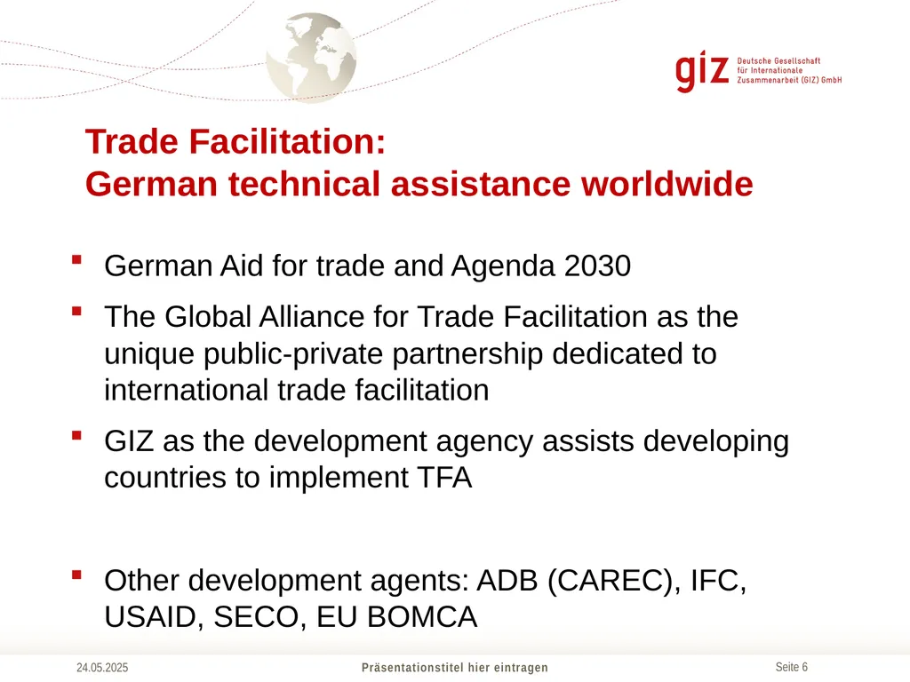 International trade and transport facilitation - slide 6 of 7