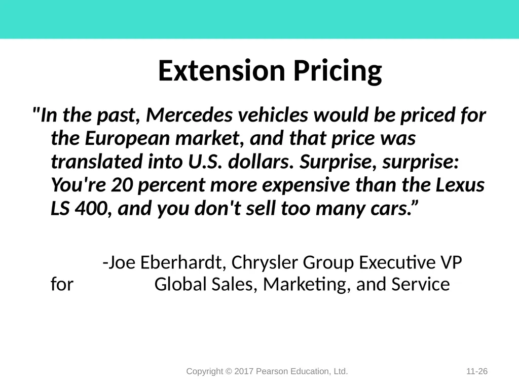 Pricing Decisions Chapter 11 Learning Objectives - slide 26 of 34