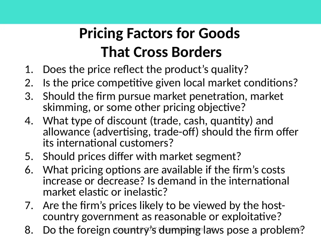 Pricing Decisions Chapter 11 Learning Objectives - slide 13 of 34