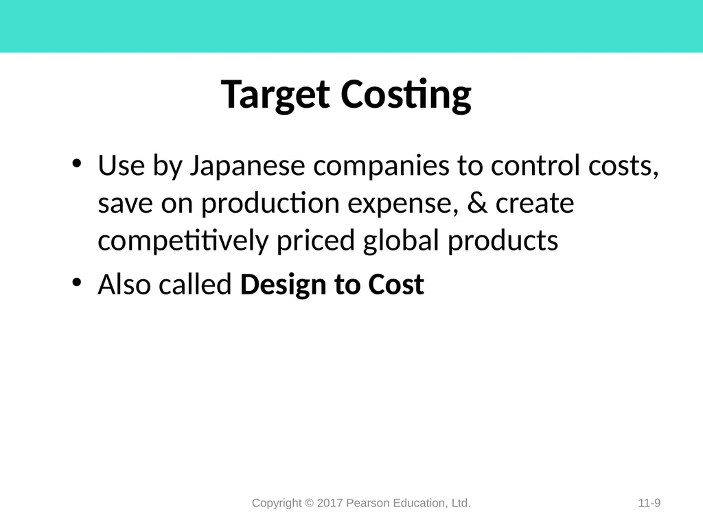 Pricing Decisions Chapter 11 Learning Objectives - slide 9 of 34