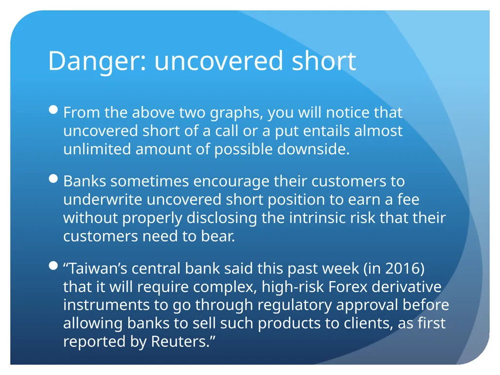 Derivatives and swaps on FX Sections Futures - slide 25 of 47