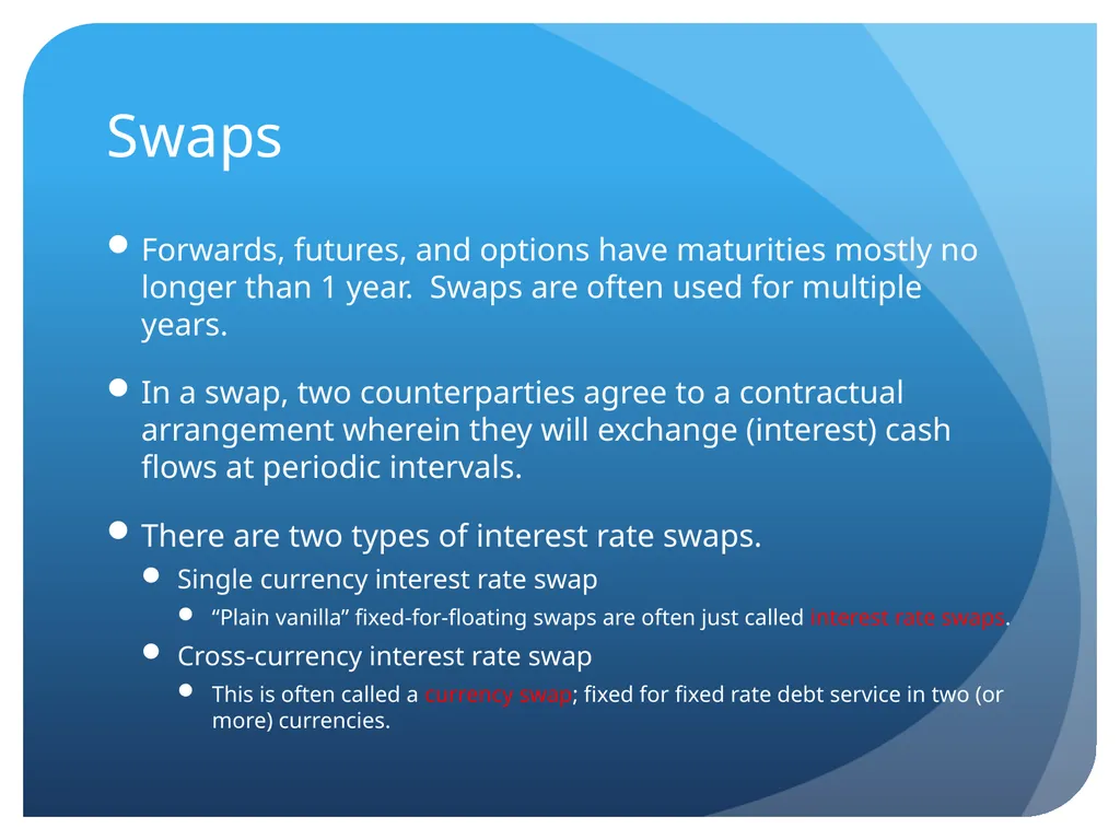Derivatives and swaps on FX Sections Futures - slide 30 of 47