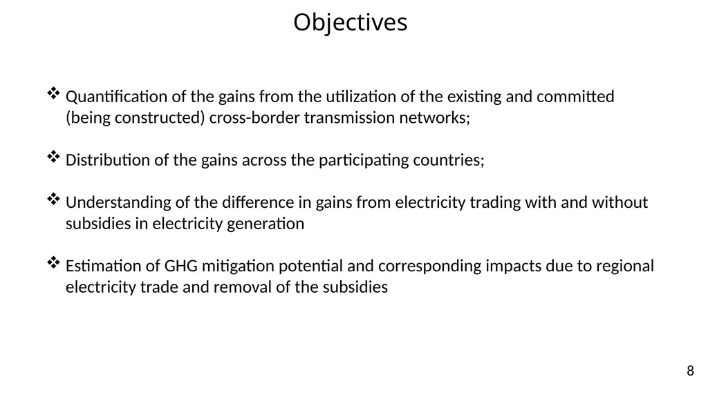 Power System Implications of Subsidy Removal, - slide 8 of 32