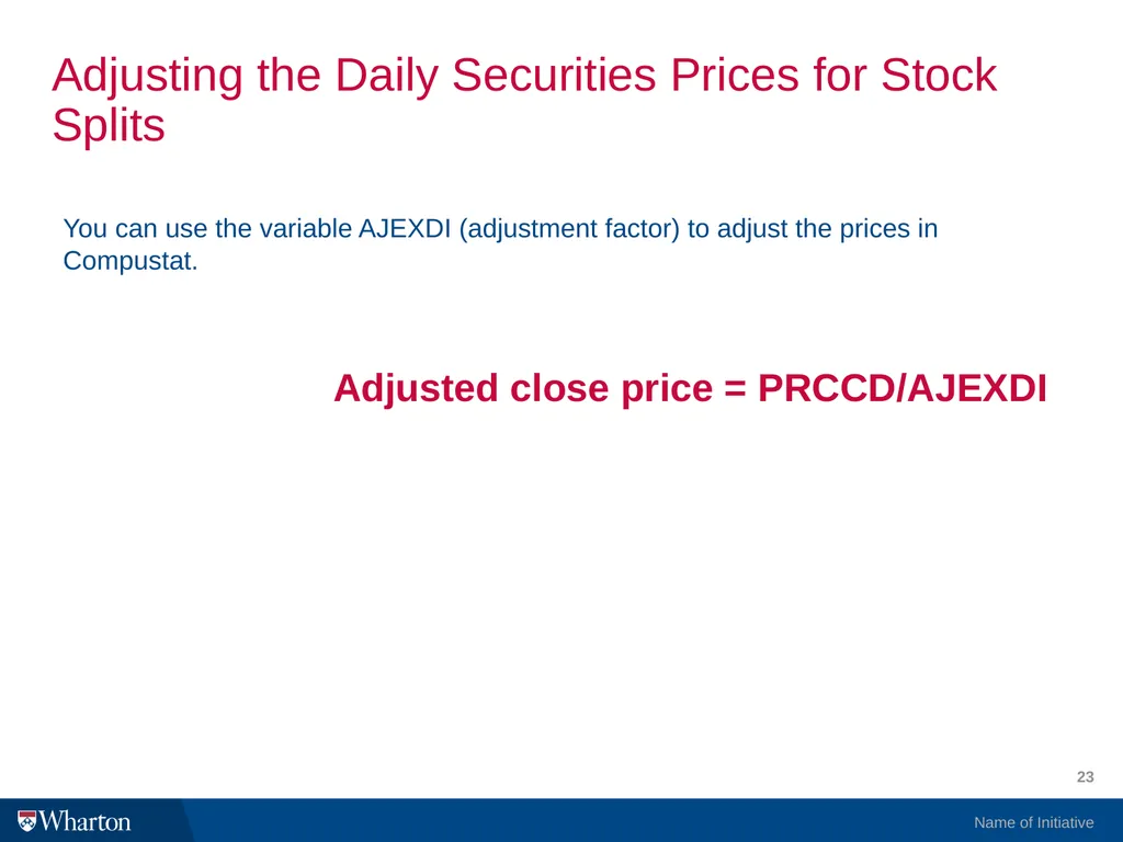Compustat Global in WRDS: The Basics I. What is - slide 23 of 27