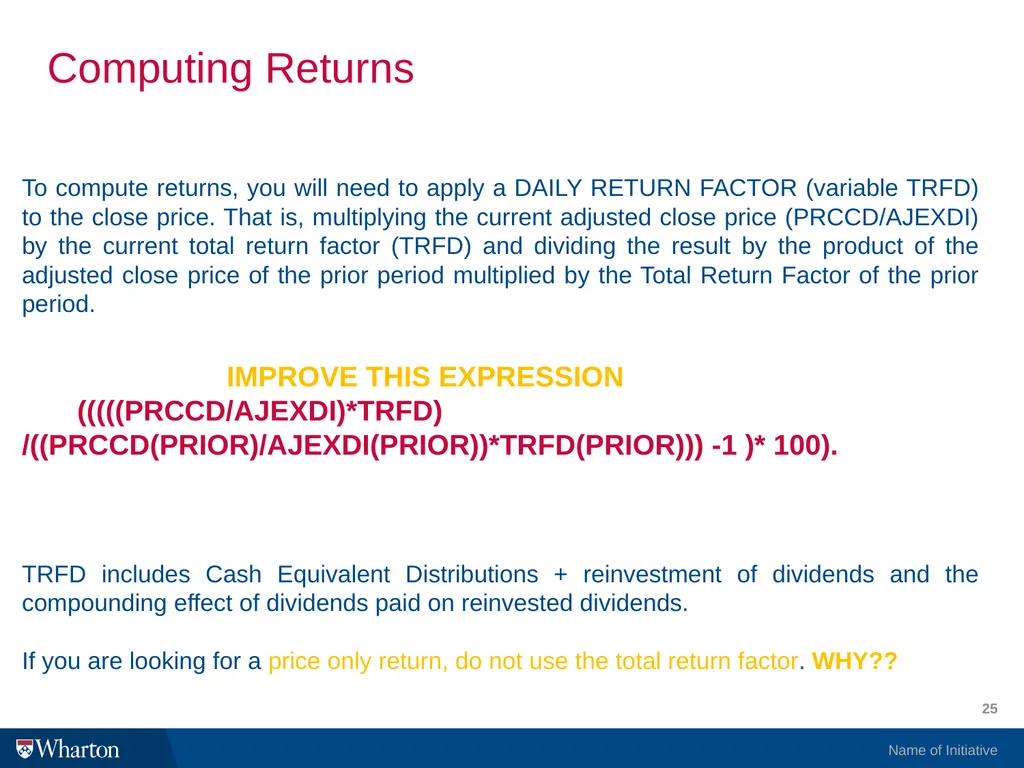 Compustat Global in WRDS: The Basics I. What is - slide 25 of 27