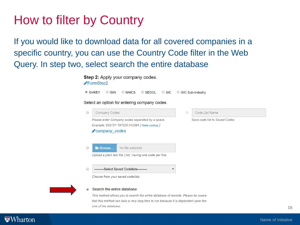 Compustat Global in WRDS: The Basics I. What is - slide 15 of 27