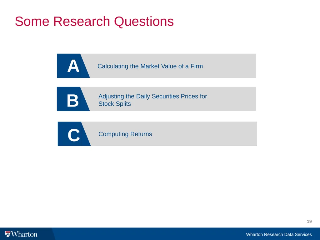 Compustat Global in WRDS: The Basics I. What is - slide 19 of 27