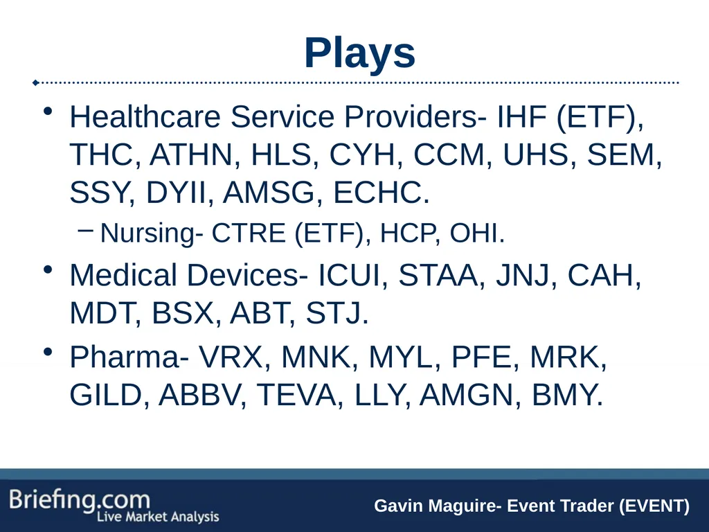 The Briefing Trader Election Playbook SPEAKERS: - slide 44 of 47