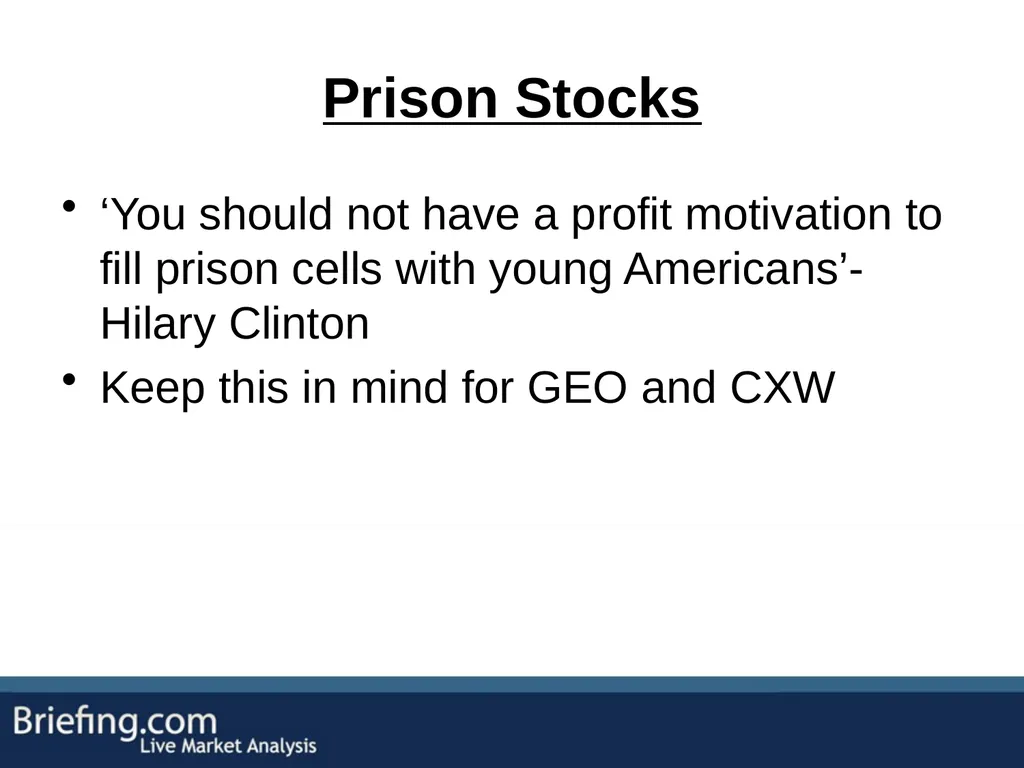 The Briefing Trader Election Playbook SPEAKERS: - slide 41 of 47