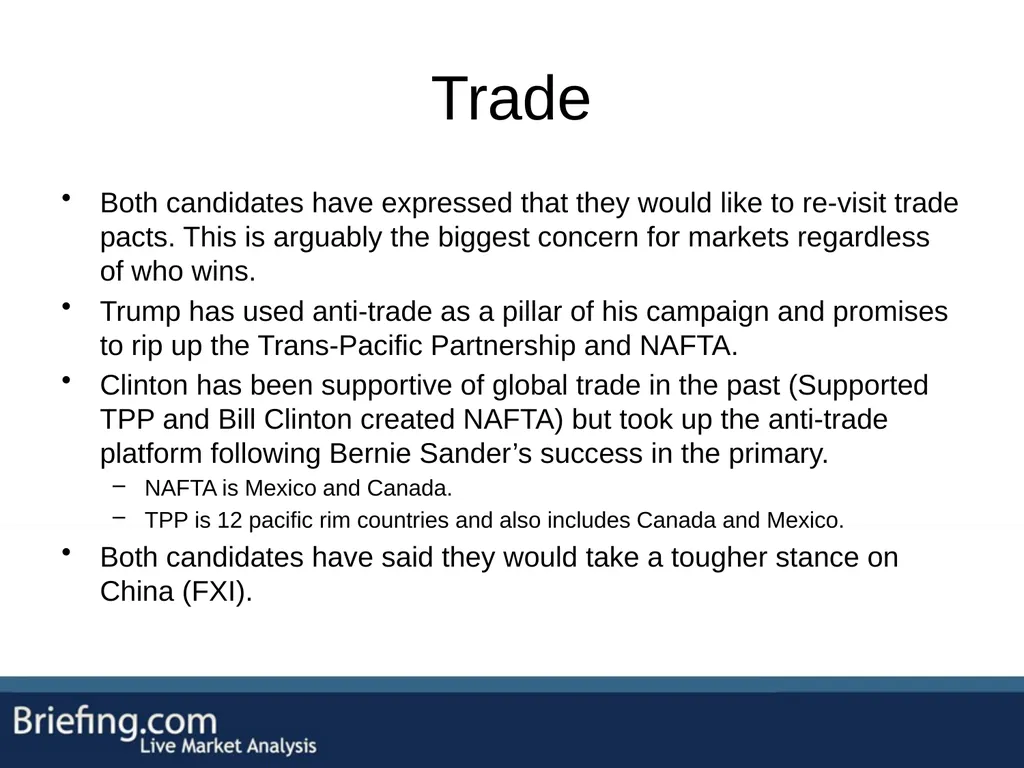 The Briefing Trader Election Playbook SPEAKERS: - slide 24 of 47