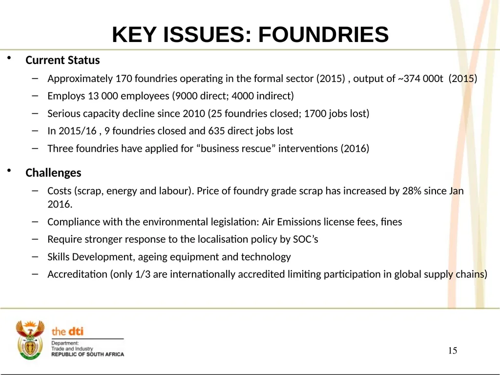 PRESENTATION TO THE JOINT PORTFOLIO COMMITTEES ON - slide 15 of 25